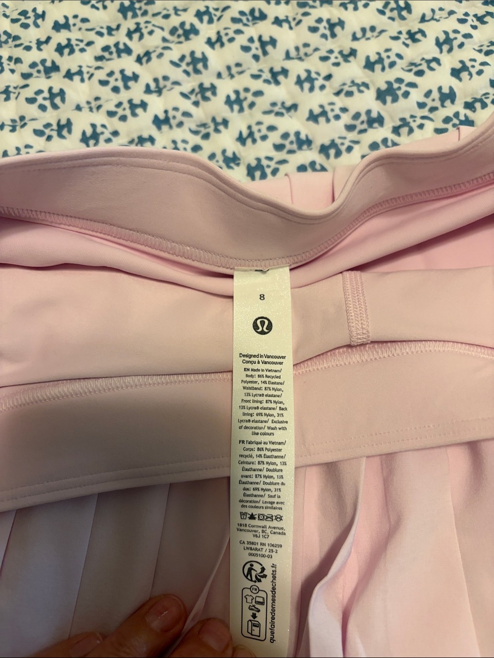 NWT Lululemon tennis skirt size 8 - Picture 2 of 5